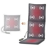Snailax Massage Throw Pillow & Massage Seat Cushion with Heat, Vibrating Heated Back Massager, 3 Massage Modes & 2 Heat Settings,Portable Seat Massage Chair Pad for Office, Home,Travel,Ideal Gifts