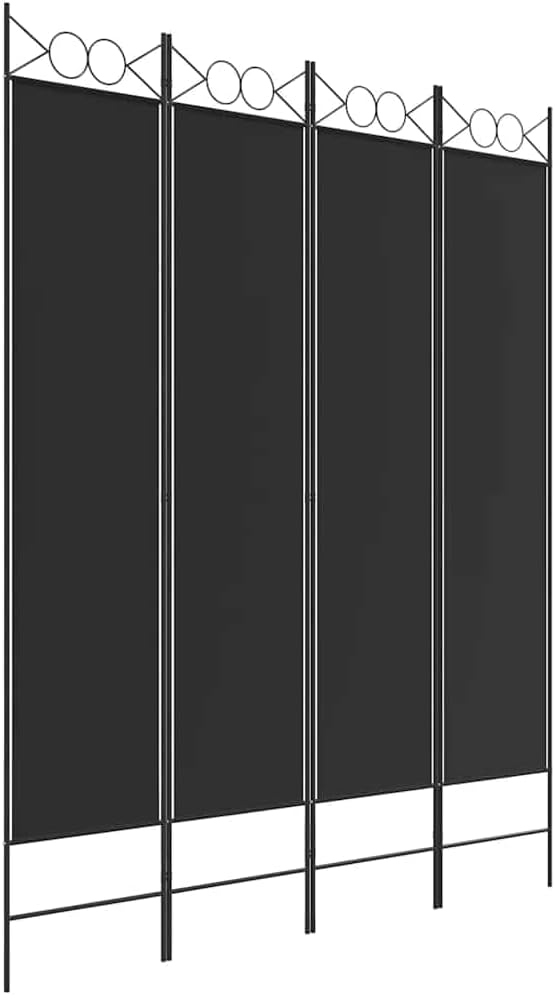 4-Panel Room Divider 63"x78.7" Foldable Fabric Privacy Screen