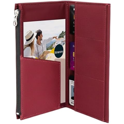 WANDERINGS Zipper Case Card Sleeve Holder Travelers Journal Accessory for Regular Size Refillable Travel Journals - 4.25x8.25 - Durable 100% Cotton Fabric Planner Accessories for Standard Notebooks Cover