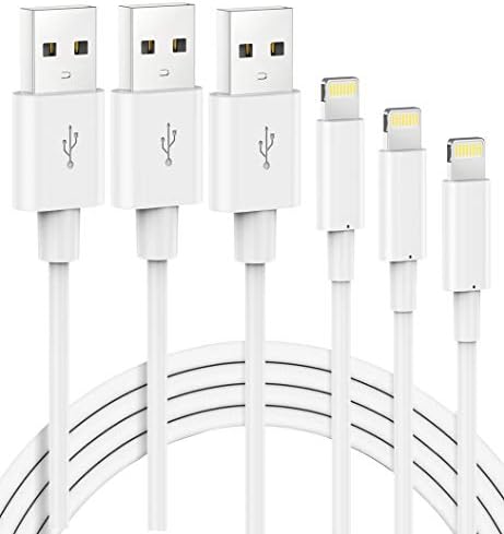 Marchpower iPhone Charger Cable, [MFi Certified] iPhone Lightning Cable 3 Pack 123m iPhone Charging Cable Long iPhone Leads for iPhone13 12 Mini Pro 11 Pro XS Max X XR 8 7 6 6 Plus, iPad - White