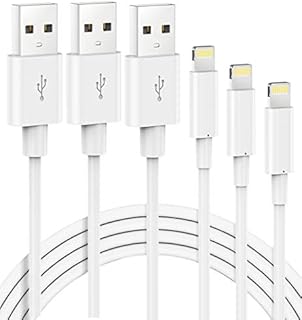 Marchpower iPhone Charger Cable, [MFi Certified] iPhone Lightning Cable 3 Pack 123m iPhone Charging Cable Long iPhone Leads for iPhone13 12 Mini Pro 11 Pro XS Max X XR 8 7 6 6 Plus, iPad - White