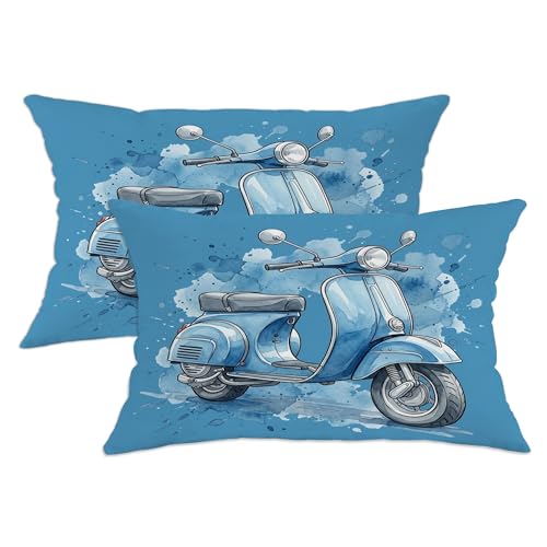 Scooter Throw Pillow Covers Set