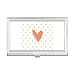 Heart-Shaped Abstract Plants Art Business Card Holder Case Pocket Box Wallet