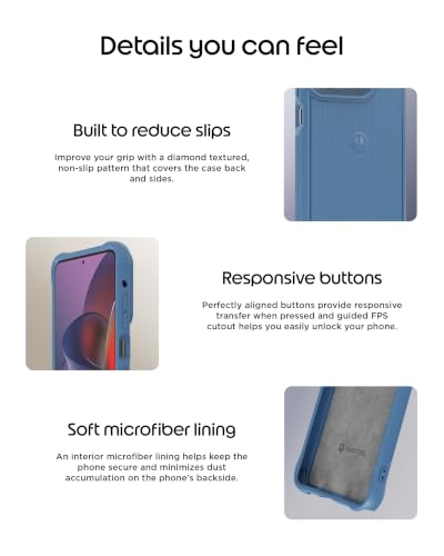 Image of Motorola Moto G Stylus (2025 /2026) Rugged Protective Case- Dusk Blue | Precision fit, Military Grade Shock Absorbing Cover for Enhanced Phone Grip, Drop Protection