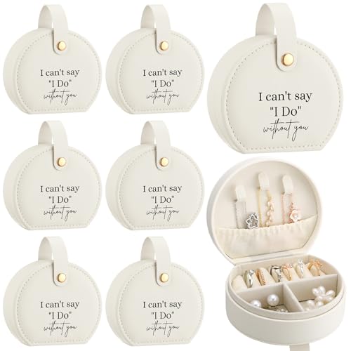 Colingmill 6 Pcs Bridesmaid Proposal Gift Travel Jewelry Box I
