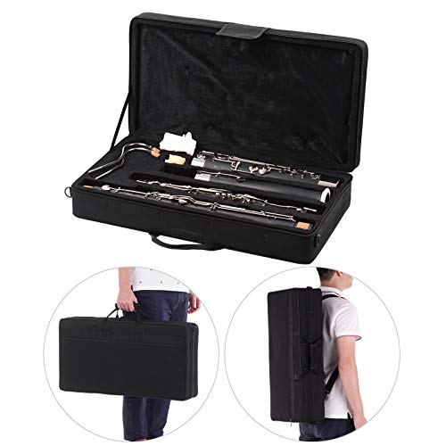 MOWEO Professional C Key Bassoon Woodwind Instrument Synthetic Wood Body Cupronickel Silver-Plated & Nickel-Plated Keys with Reed Cleaning Cloth Carrying Case - Thumbnail 3