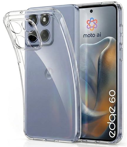 Oprimio Kristallklar Hülle für Motorola Moto Edge 60/60 Fusion [Silikon Hülle] [%100 Durchsichtig] [Deutsche Material] Ultra Dünne Klar Handyhülle für Motorola Edge 60/60 Fusion