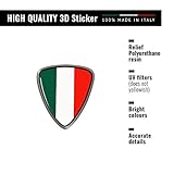Größe: 40 mm x 36 mm. 4R Quattroerre.it 32112 3D Aufkleber Italien Flagge Schild Sticker HQ, 40 x 36 mm