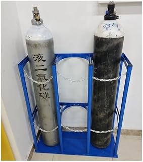 Heavy-Duty Steel Gas Cylinder Bracket - Space-Saving Oxygen Tank Storage Rack for Factories, Schools & Hospitals - Durable Cylinder Holder & Carrier