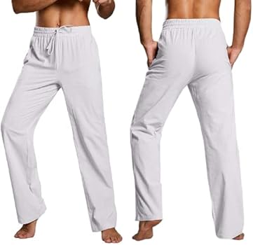 Runcati Linnen broek voor heren, lange vrijetijdsbroek, lichte
