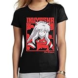 the Fan Tee Camiseta de Adulto de Mujer Dibujos Animados Anime Divertido Universo, Vibras de Manga, Mundo Otaku, Japan Fan Kanji, Inuyasha, Kagome 007 L