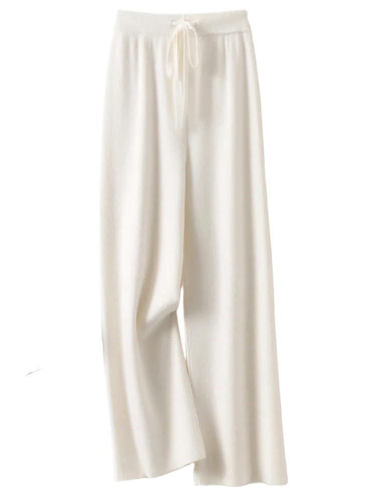 gonne da Donna Pantaloni A Gamba Larga da Donna Autunno E Inverno-Bianco-l
