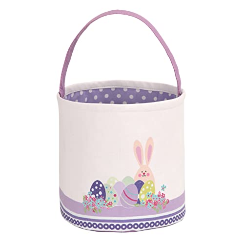 Panier à œufs lapin violet pour une chasse aux œufs festive en famille