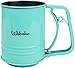 Webake Flour Sifter for Baking Stainless Steel One-handed Small Flour Sieve Kitchen Sifter Cocoa Powder Sieve Baking Supplies Stylish Mint Green