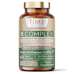 Vitamin B Complex – Whole Food & Plant-Derived – Natural, Non-Synthetic B Vitamins – Highly Bioavailable – Methylated B9 & B12 – Cultavit® – Zero Additives – UK Made – Pullulan (60 Capsule Bottle)