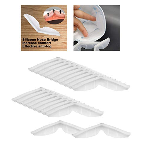 Almencla Suporte de Almofadas de Ponte Nasal de Silicone Autoadesivas E Antiembaçantes para Máscara