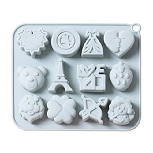 Stampo 3D per San Valentino in silicone per uso alimentare, strumento per la decorazione di torte e cupcake, stampi per cioccolatini