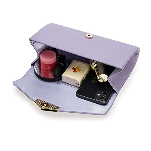 CHARMING TAILOR PU Clutch Purse for Women Evening Bag Chic Clutch Handbag for Special-occasion (Lilac)