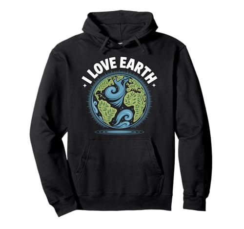 J'aime la Terre, la conservation de la nature, la planète écologique Sweat à Capuche