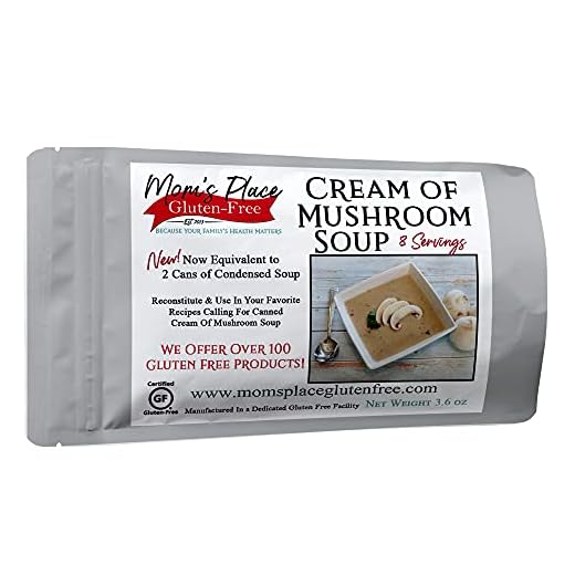 Mom’s Place Gluten Free & Dairy Free Cream of Mushroom Soup Mix, Equal to 2 Cans of Condensed Soup 2.4 oz