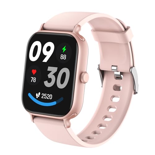 RORIOS Smartwatch Mujer Hombre Relojes de Pulsera Deportiva Inteligente Reloj Monitorización Frecuencia Cardíaca Durante Sueño Rastreador Actividad Rosa CC