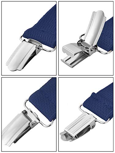 Chengu 8 Pieces Mitten Clips Elastic Gloves Clips For Kids Stainless Steel Gloves Strap (Black, Dark Blue,Black With White Dots And Rose Red) #TOP2