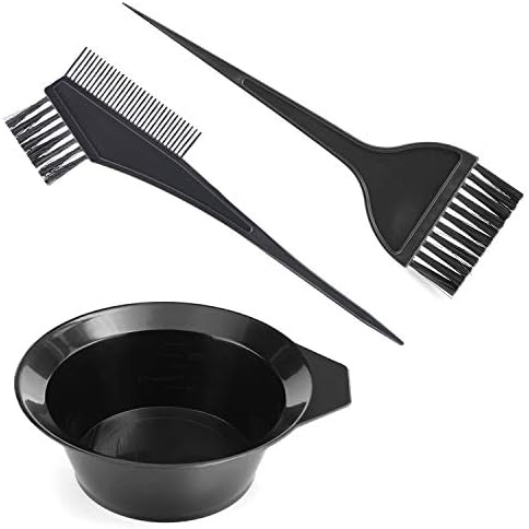 Hair Colouring Tools, Gezimetie Hair Dyeing Tool Set, Brush Double-sided Coloring Comb and Bowl Set Kit DIY Salon