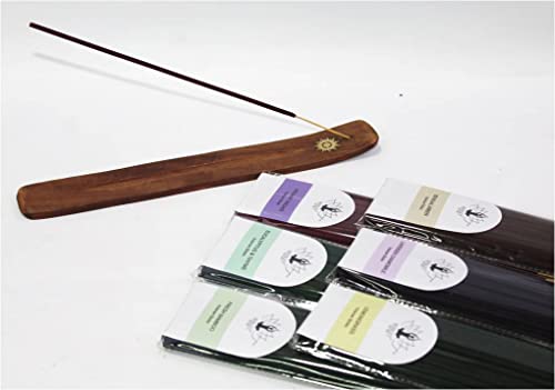 Hosley's 300 Pack Assorted Highly Fragranced Incense Sticks With Holder – Eucalyptus & Thyme, Fresh Bamboo, Lemongrass, Sensual Amber, Lavender Chamomile, Radiant Orchids #TOP1