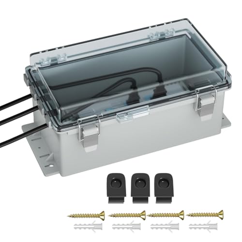 Wanjorlay 9x5x4.3 Pouces Couvercle de Rallonge Extérieure pour L'Extérieur Étanche Boîte Électrique Extérieure Prise de Courant Couvercle Protecteur de Cordon