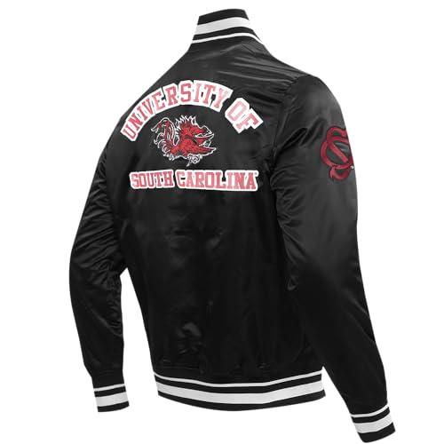 Pro Standard Mens College University Of South Carolina Classic Chenille Satin Jacket Black 2Xl by Pro Standard - Image 3