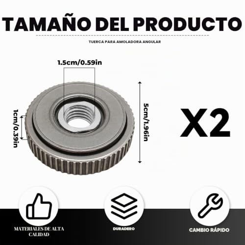 Miniatura 2 de Tuerca De Sujeción Rápida Para Amoladora Angular M14, Tuerca De Bloqueo Con Palanca, Cambio De Muela Sin Herramientas
