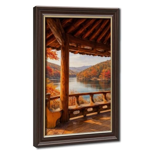 Peinture à l'huile de Hanok sur toile vintage salon