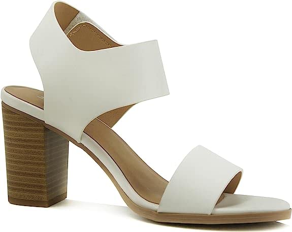 Image of Soda Wait-A ~ Women Open Round Toe Chunky Heel Ankle Strap High Heel Dress Sandals