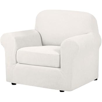 1 Piece Sofa Cover For Armchair 32 48 Bundle Square Ottoman Covers Ottoman Slipcovers Sage Home Kitchen Home Decor
