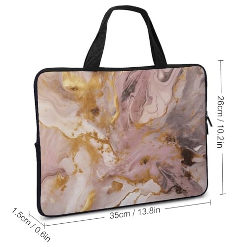 Bolso bandolera para laptop 13 pulgadas rojo y beige miniatura 3