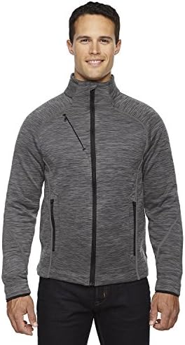 Ash City - North End Men's Flux Mélange Bonded Fleece Jacket S CARBON/ BLACK
