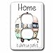 3dRose Home Is Where We Park It Cute Trailer RV With Flowers - Light Switch Covers (lsp-378139-6)