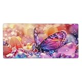 2.【XXL GAMING MAUSPAD】: 800x400x3mm/31.5 x 15.7 x 0.1 inch, tragbar, ultradünn und mit nur 3 mm Dicke leicht zu transportieren, um Platz zu sparen.