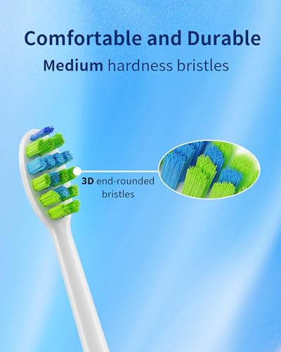 Electric Toothbrush Brush Heads x 4 for 7AM2M Toothbrush (Black)