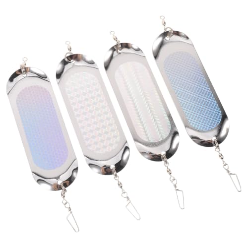 4pcs Glitter Scale Pattern Dodger Fishing Flasher