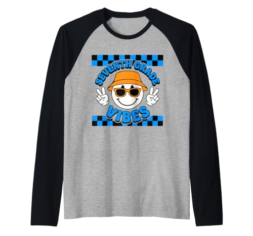 Retro Seventh Grade Vibes für die Schule, für Jungen, Mädchen, Kinder Raglan