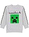 MINECRAFT Bambini Felpa Paillettes Paillettes TNT Grigio Gamer Jumper Felpa con 7-8 Anni