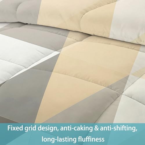 Edredón de verano tamaño Super King geométrico colcha reversible 7