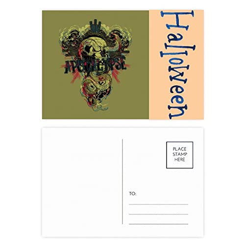 Cartes postales Halloween serpent vert lot 20 correspondance correspondance