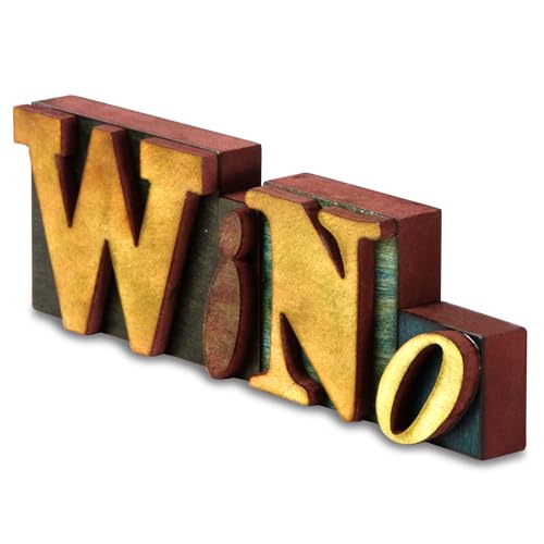 Pavilion Gift Company Wine All The Time 22071 Wood Block Letters, Wino, 11-1/2 by 3-3/4-Inch, Set of 4