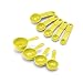 KitchenAid Soft Grip Measuring Cups and Spoons Set, Meyer Lemon