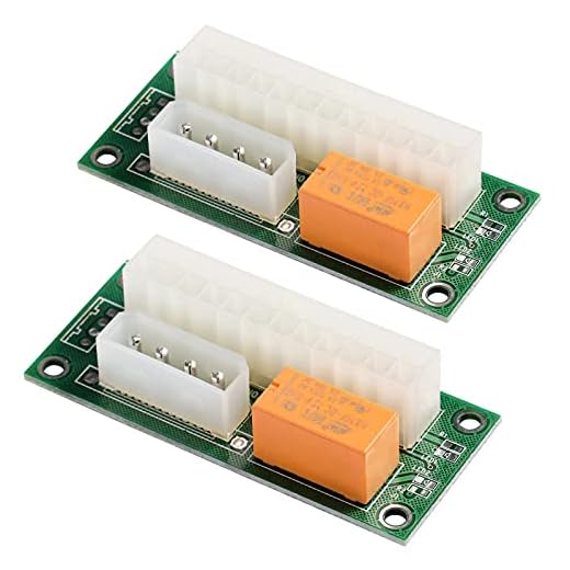 MZHOU Dual Power Supply Adapter 24-pin Riser-kort för Bitcoin Mining Powered Adapter Card (ATX 24-pin till Molex 4-pin)