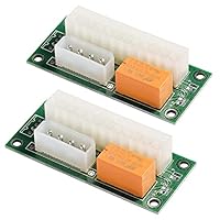 MZHOU Duales Netzteil Adapter 24 Pin Riser Karte für die Bitcoin Mining Powered Adapter Karte (ATX 24-polig auf Molex 4-Polig)