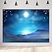 LYCGS 7X5ft Nativity Christmas Star Night Star of Bethlehem Over Desert Birth of Jesus Background Merry Christmas Jesus Backdrop Xmas Winter Backdrop X-309
