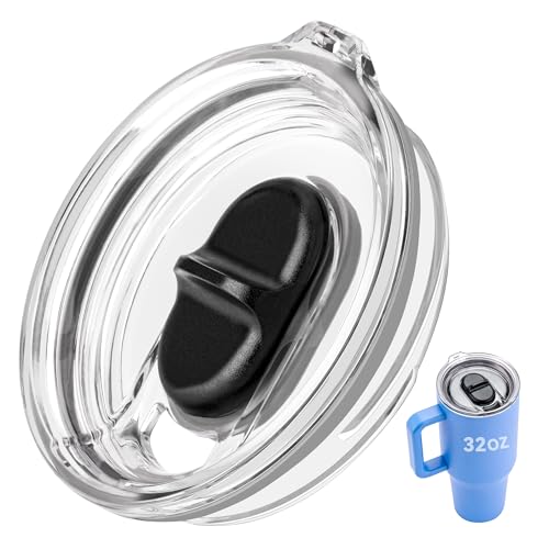 Prurex 32 oz Replacement Lid for HydroJug Traveler Only, Replacement Tumbler Lid Compatible with HydroJug Traveler 32 oz, Tritan Cover with Slider for Commutes, Home, and Office Use(1 Pack)